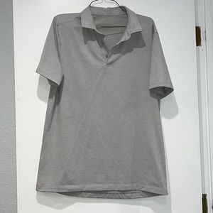 Lululemon mens polo light grey shirt.